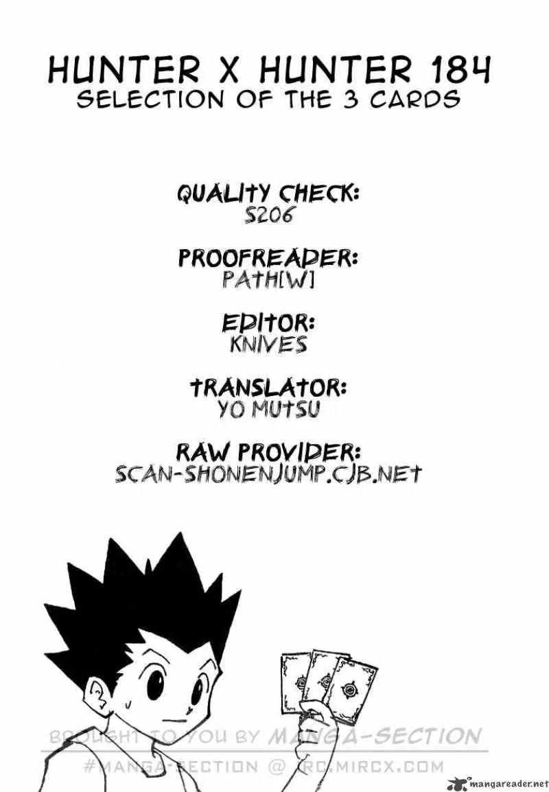 Hunter X Hunter Chapter 184: Selection Of The 3 Cards – Page 16