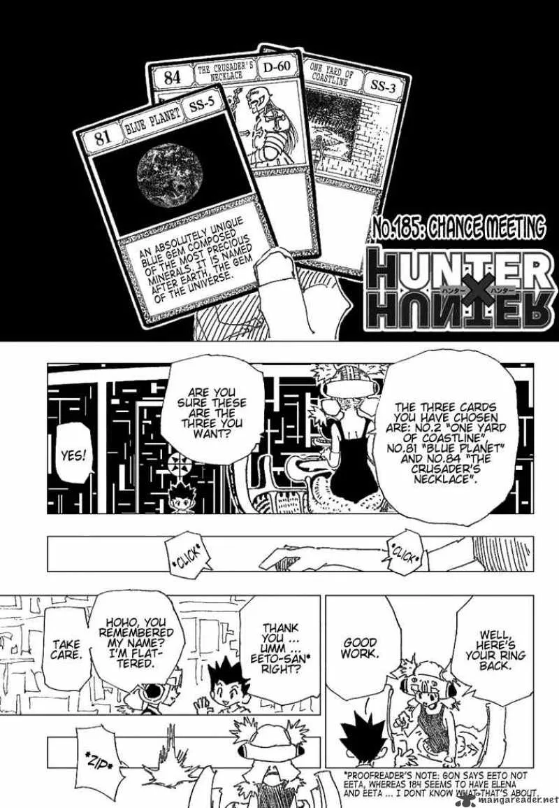 Hunter X Hunter Chapter 185: Change Meeting – Page 3