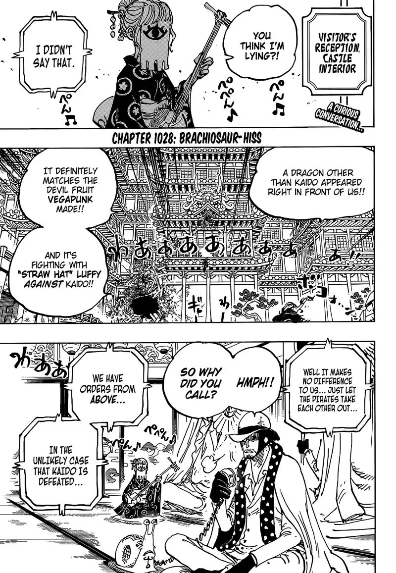 One Piece Chapter 1028: Brachiosaur-Hiss – Page 3