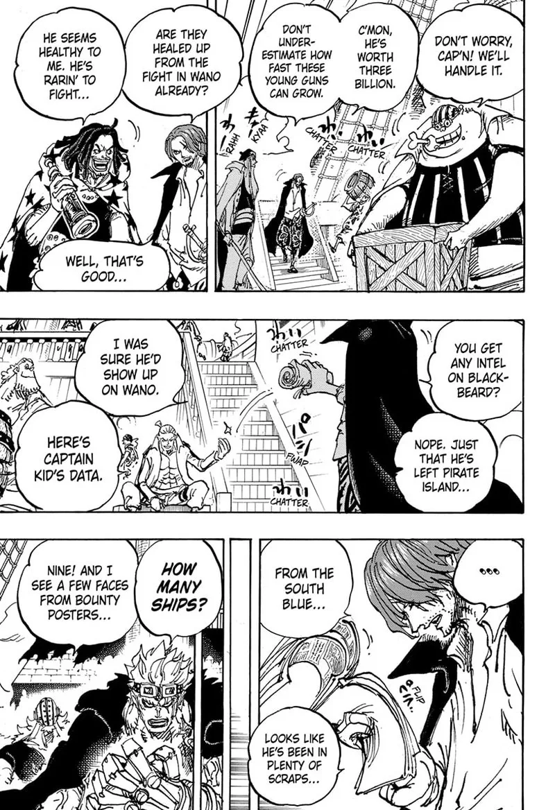One Piece Chapter 1079: The Emperor's Crew, the Red-Haired Pirates – Page 7