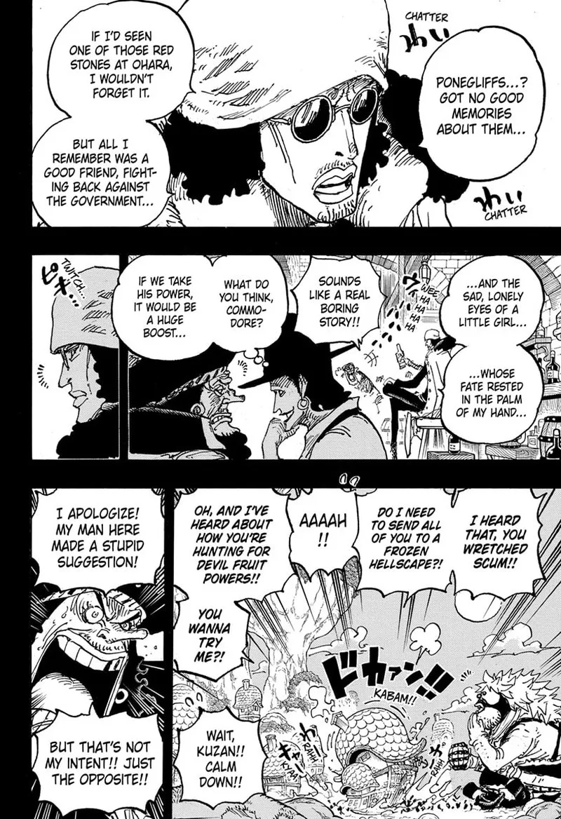 One Piece Chapter 1081: Tenth Ship Captain of the Blackbeard Pirates, Kuzan – Page 10