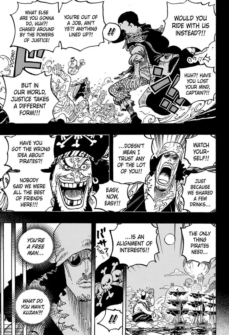 One Piece Chapter 1081: Tenth Ship Captain of the Blackbeard Pirates, Kuzan – Page 11