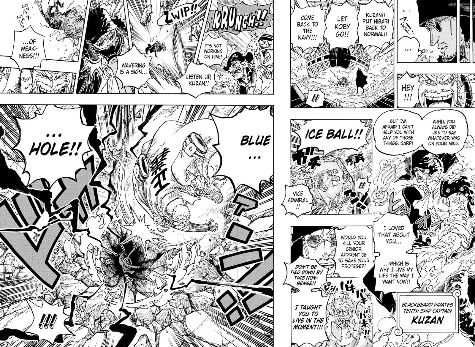 One Piece Chapter 1081: Tenth Ship Captain of the Blackbeard Pirates, Kuzan – Page 12