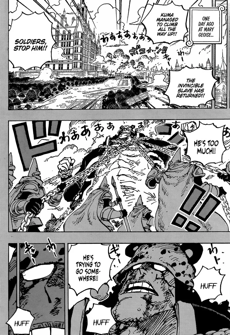 One Piece Chapter 1092: Tyrant Kuma’s Rampage through the Holy Land – Page 2