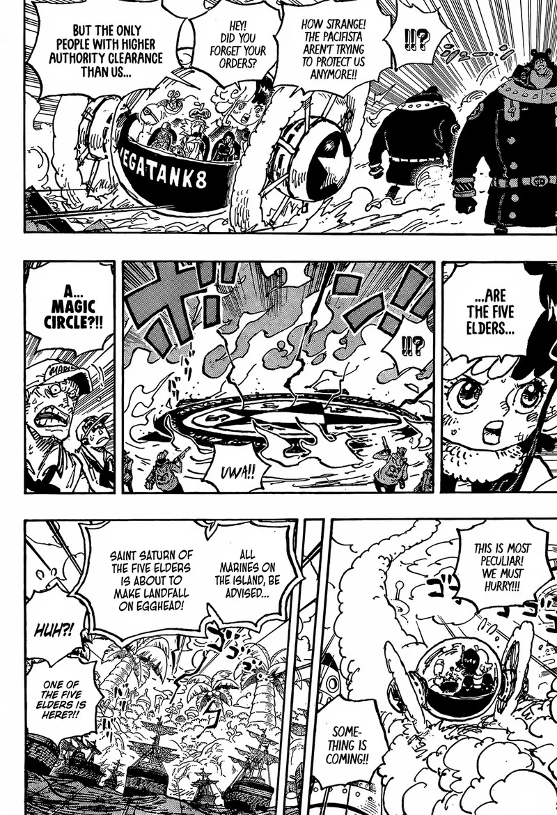One Piece Chapter 1094: St. Jay Garcia Saturn of the Five Elders - The Defence Science Warrior God – Page 10