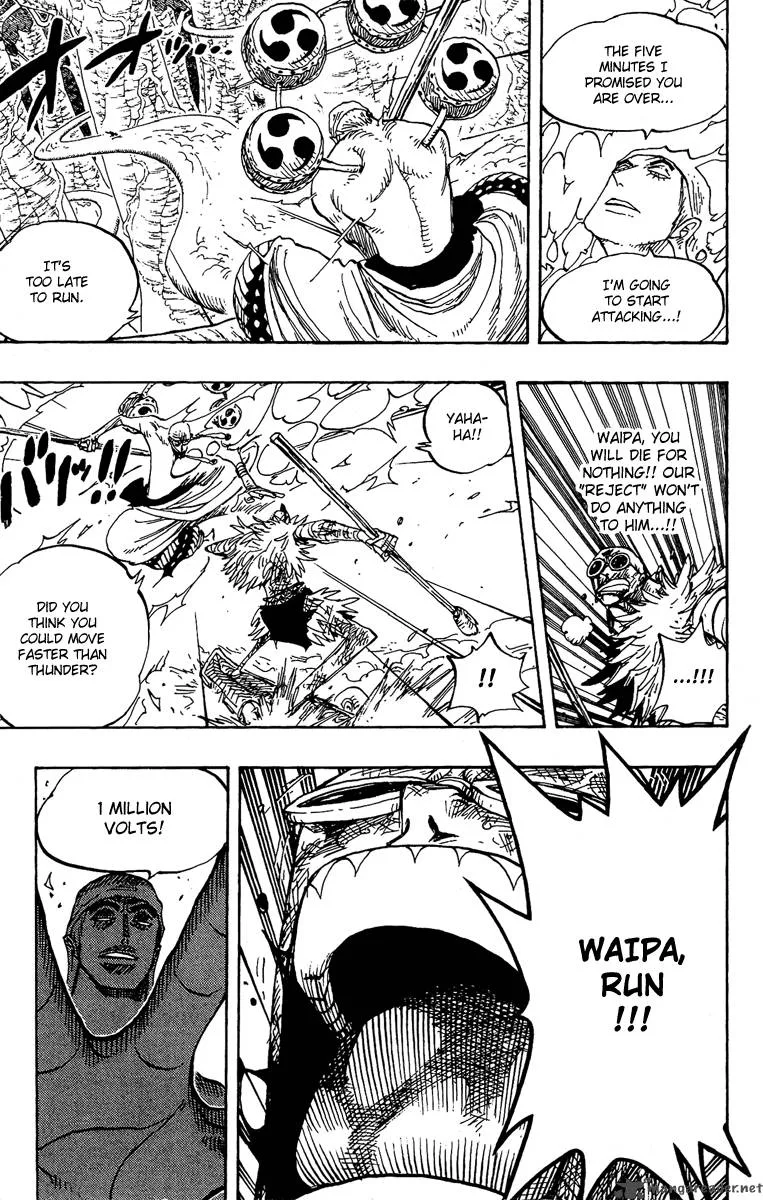 One Piece Chapter 264: Warrior Kamakiri V.s. God Enerli – Page 15