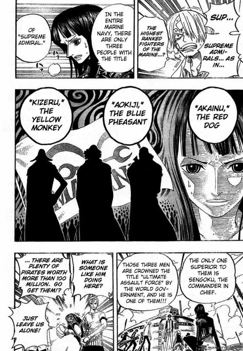One Piece Chapter 319: The Admiral Of The Marine Headquarter, Blue Pheasant – Page 4