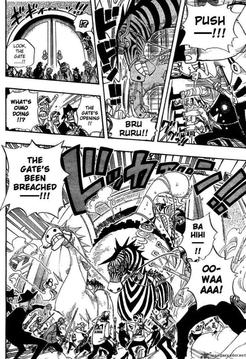 One Piece Chapter 380: The Train's Arrival At Enies Lobby Main Land – Page 6