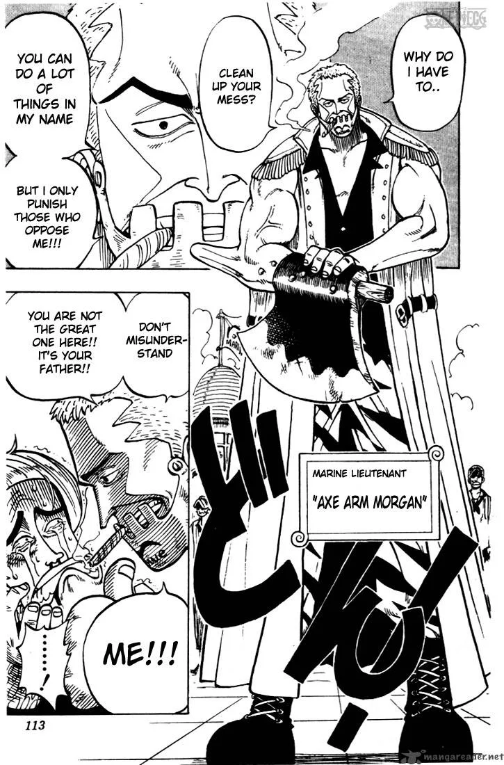 One Piece Chapter 4: Marine Lieutenant Axe Hand Morgan – Page 9