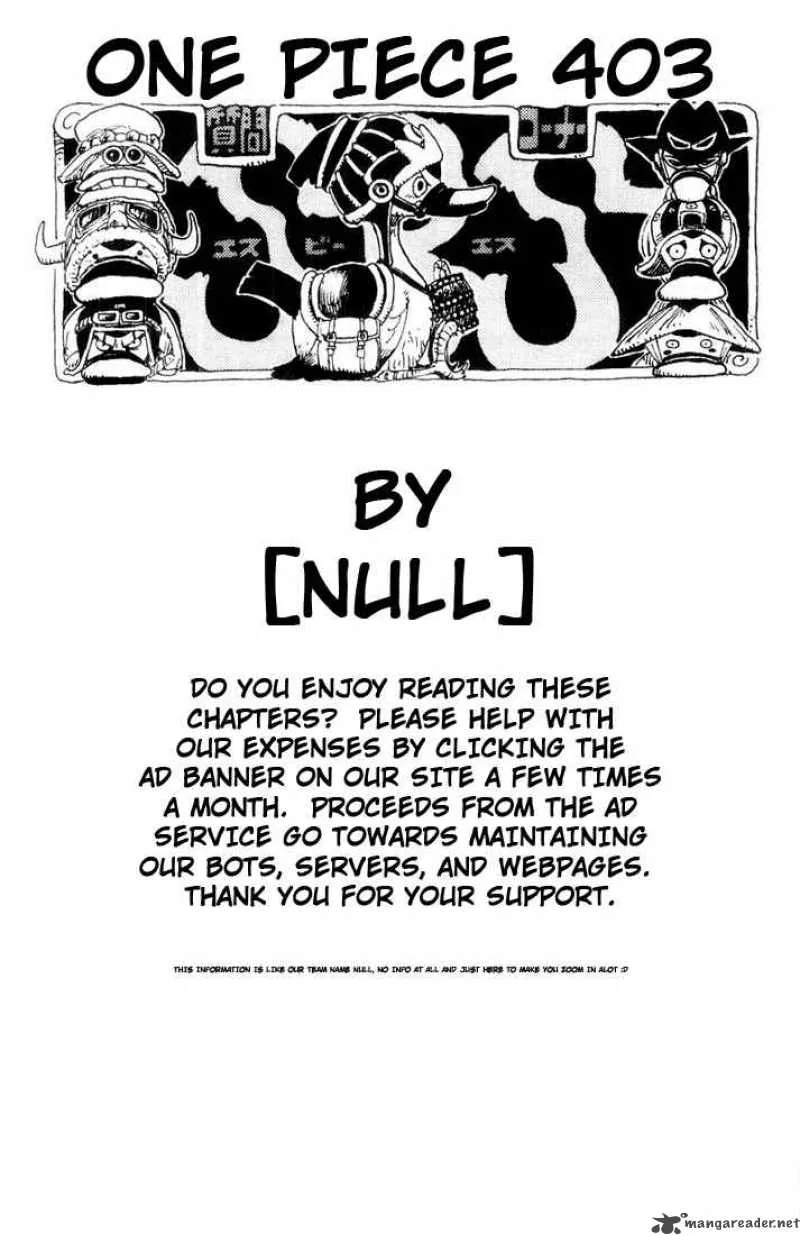 One Piece Chapter 403: Mr. Kishido – Page 20