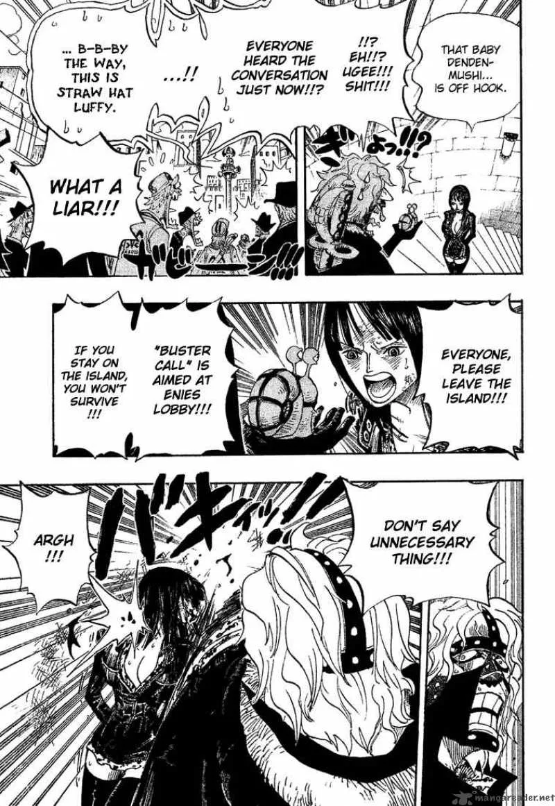 One Piece Chapter 409: Bad News Emergency Boardcasting – Page 11