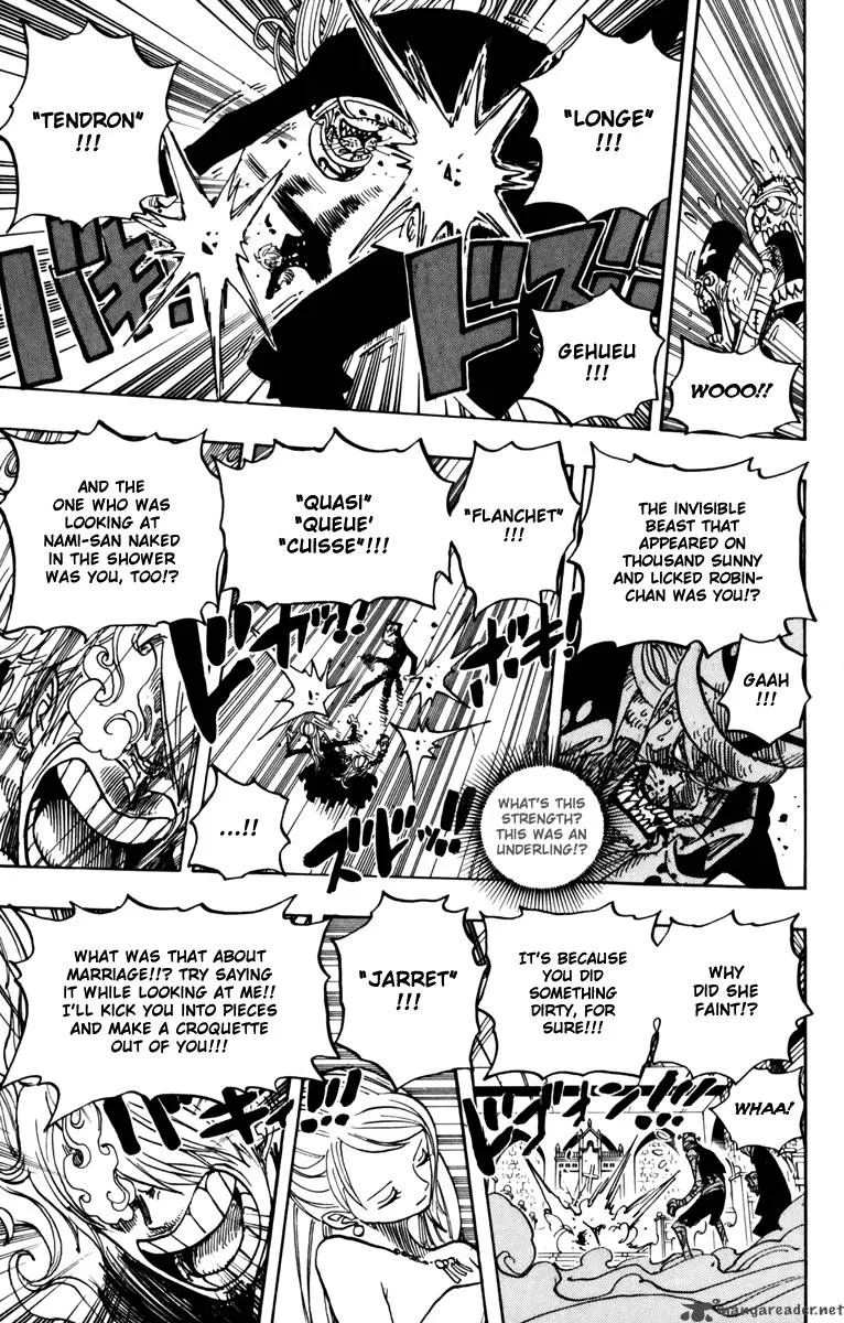 One Piece Chapter 463: Pirate Sanji Vs. Mystrious Absalom – Page 17