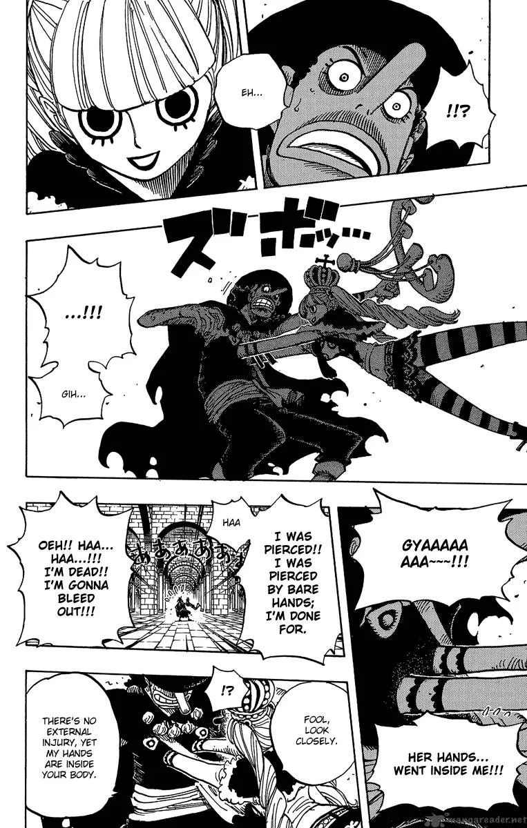 One Piece Chapter 465: Pirate Usopp Vs. Mystrious Perona – Page 6