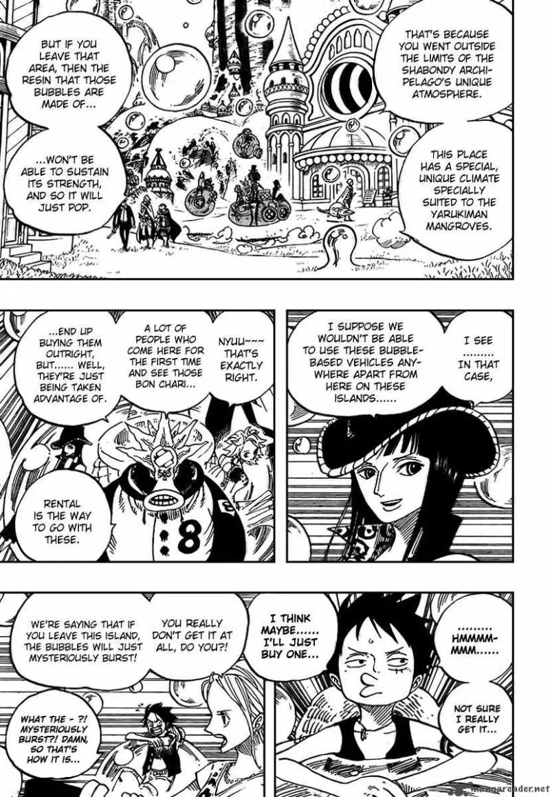 One Piece Chapter 497: Adventure On The Islands Of The Dancing Bubbles – Page 9