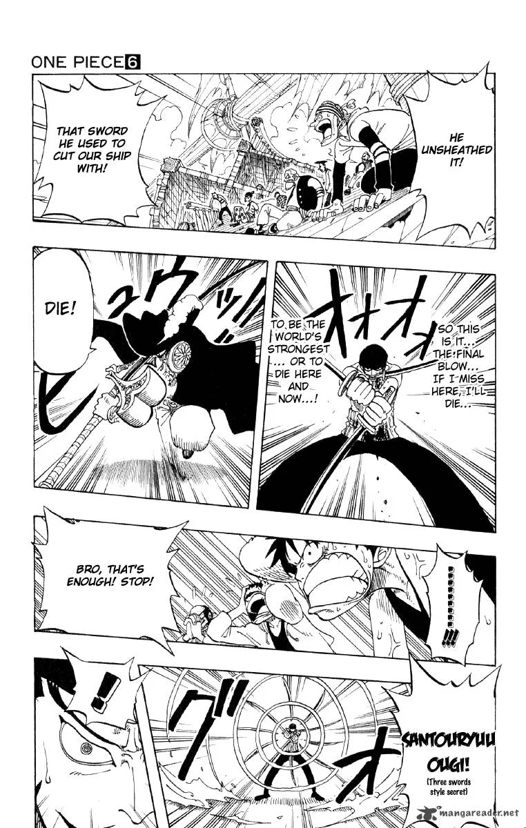 One Piece Chapter 51: Roanoa Zoro Falls Into The Deep Ocean – Page 17