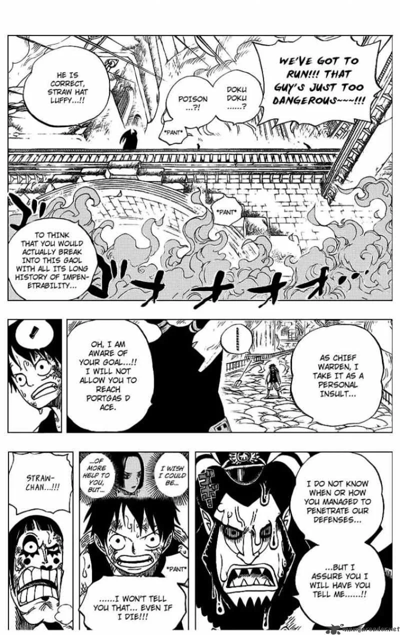 One Piece Chapter 534: Chief Warden Magellan vs Pirate Luffy – Page 4