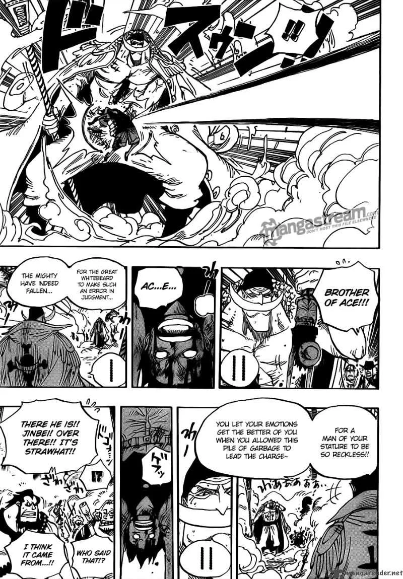 One Piece Chapter 567: Marineford Marine HQ Oris Plaza – Page 13