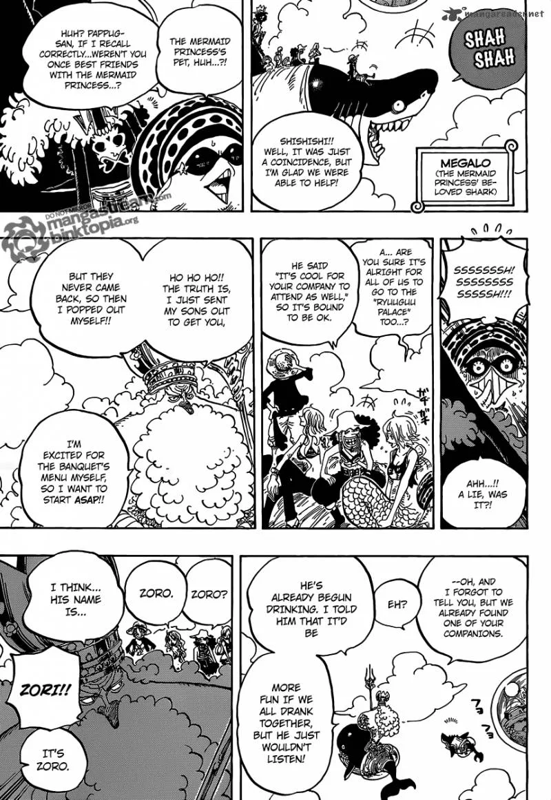 One Piece Chapter 612: Brought By The Shark They Saved – Page 9