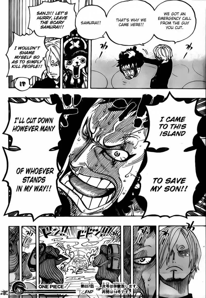 One Piece Chapter 657: A Severed Head – Page 16