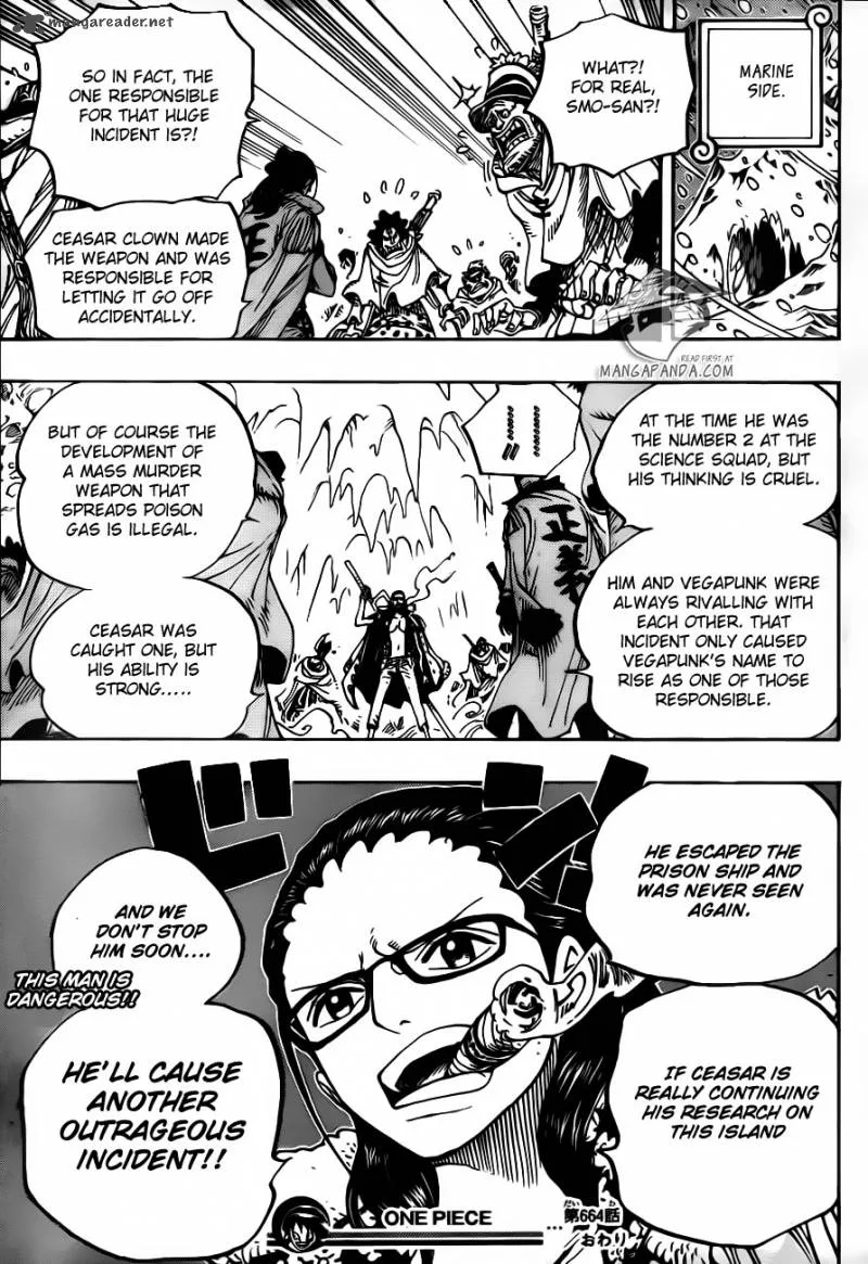 One Piece Chapter 664: Master Ceasar Clown – Page 18