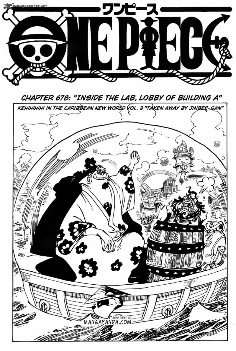 One Piece Chapter 678: Inside the lab, lobby of building A – Page 3