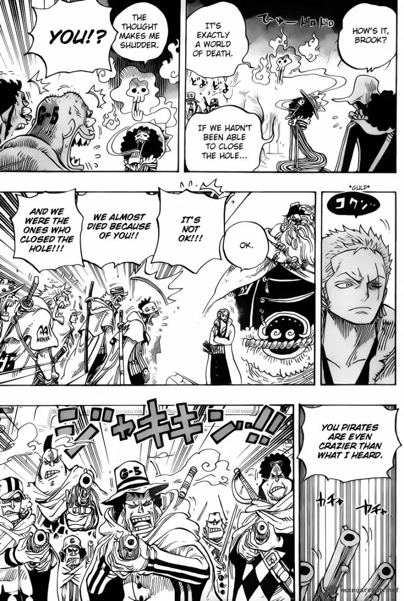 One Piece Chapter 678: Inside the lab, lobby of building A – Page 9