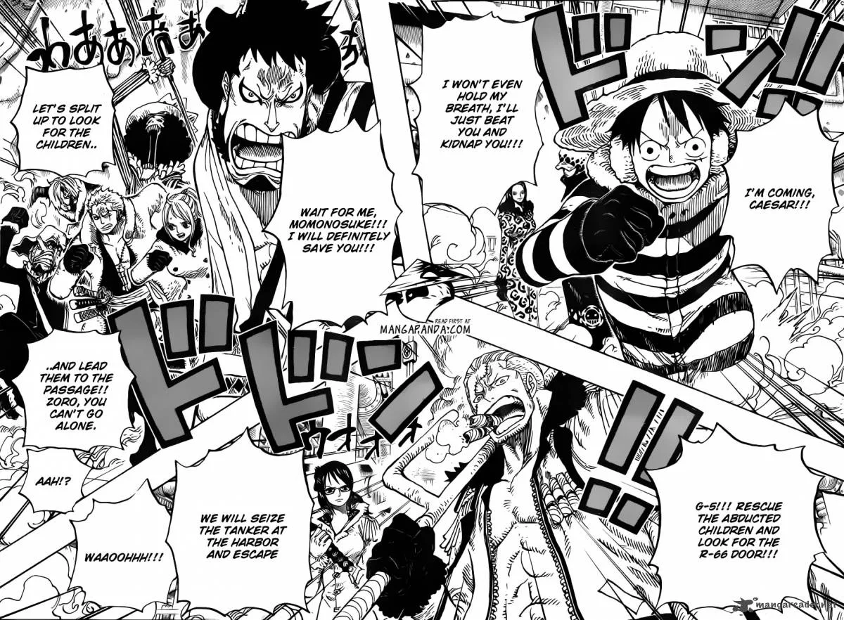 One Piece Chapter 678: Inside the lab, lobby of building A – Page 14