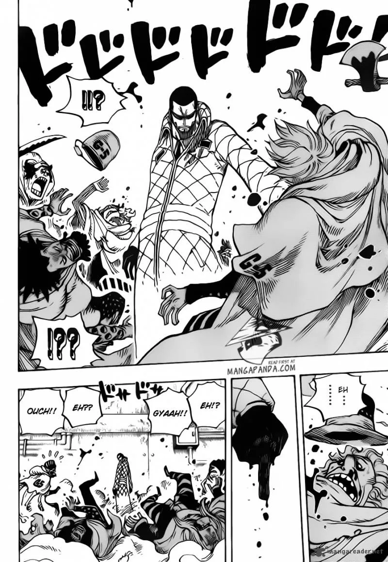 One Piece Chapter 680: Captain of the Marine's G-5, Kichiku no Vergo – Page 13