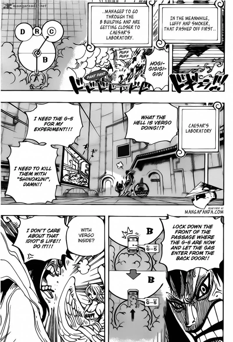 One Piece Chapter 680: Captain of the Marine's G-5, Kichiku no Vergo – Page 20