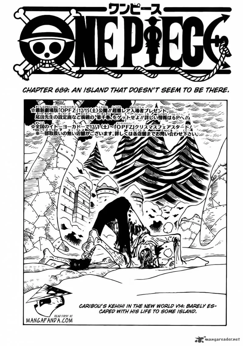 One Piece Chapter 689: An island that doesn’t seem to be there. – Page 3