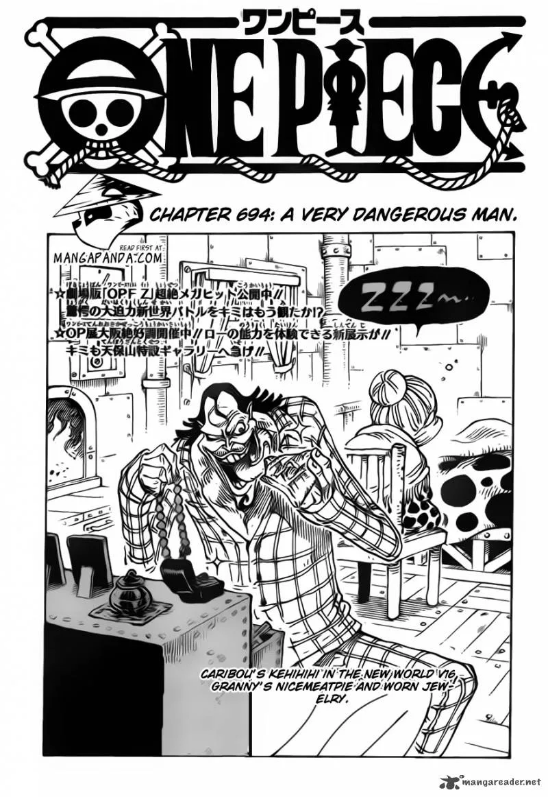 One Piece Chapter 694: A very dangerous man. – Page 3