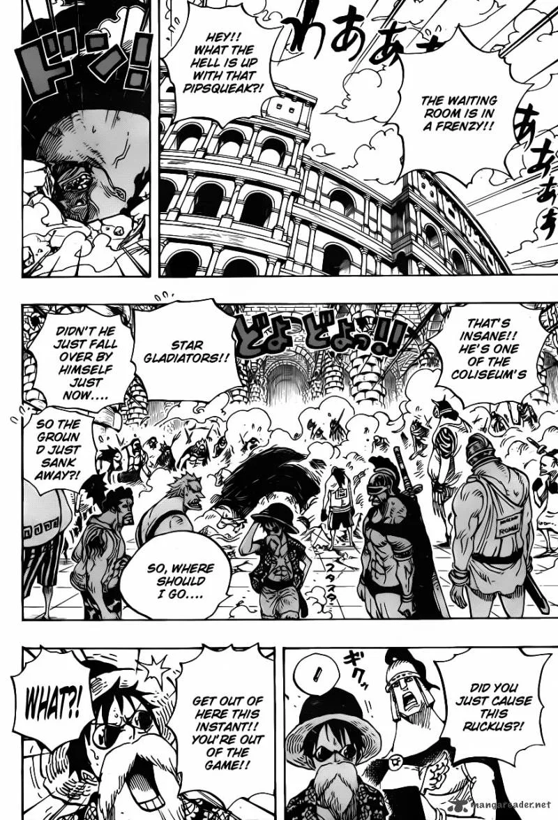 One Piece Chapter 704: The statue of Kyros and Lucy. – Page 4