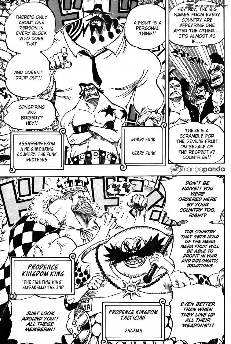 One Piece Chapter 704: The statue of Kyros and Lucy. – Page 7