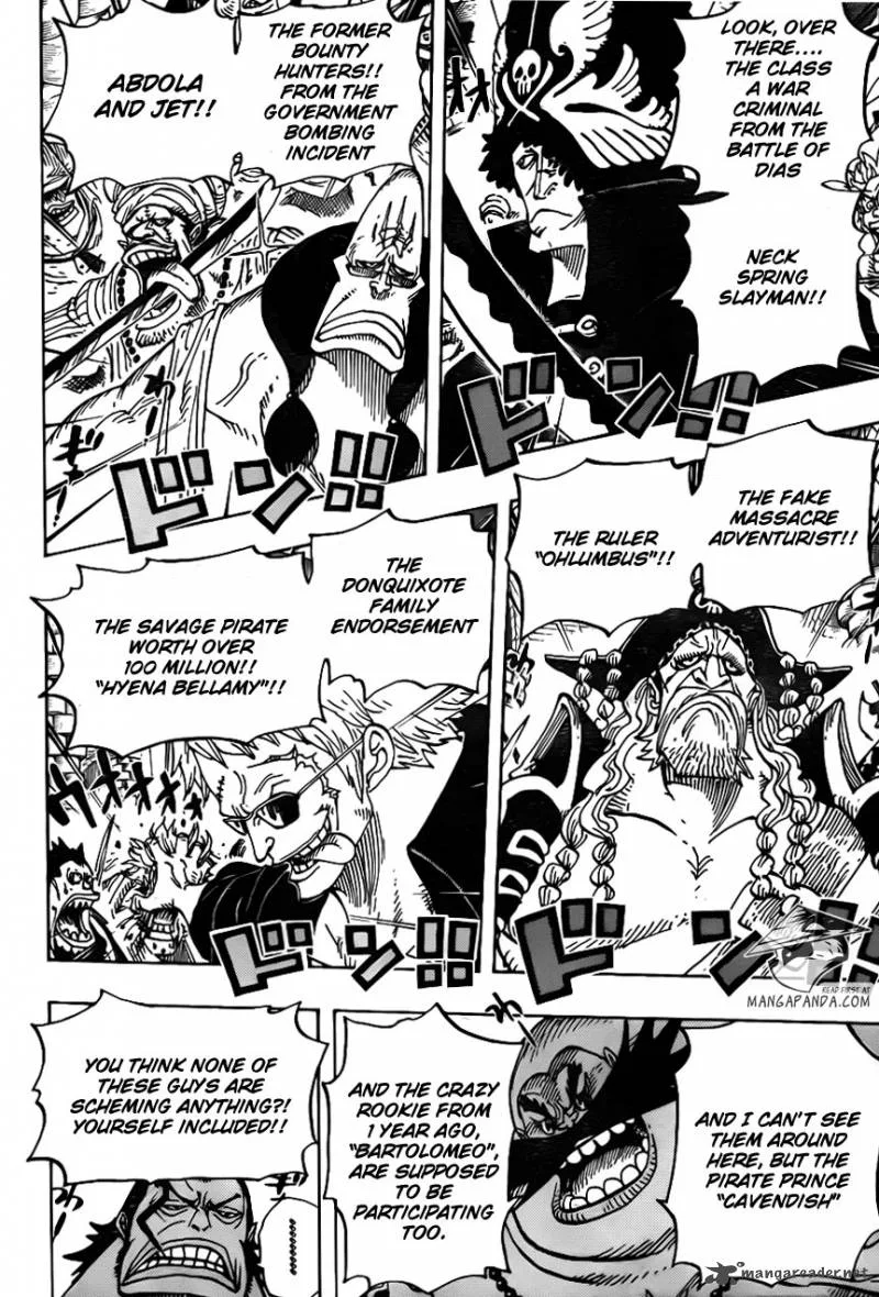 One Piece Chapter 704: The statue of Kyros and Lucy. – Page 8