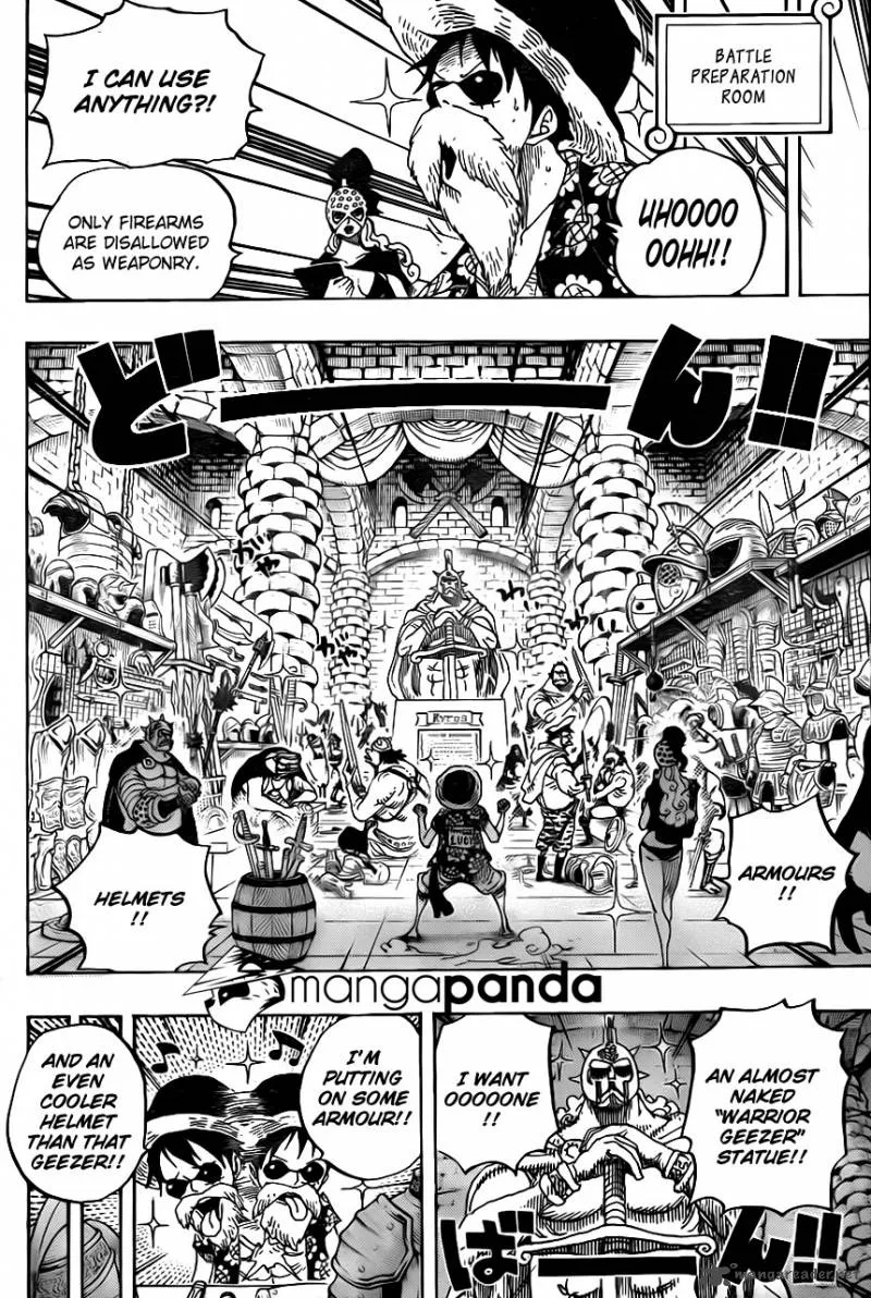 One Piece Chapter 704: The statue of Kyros and Lucy. – Page 10