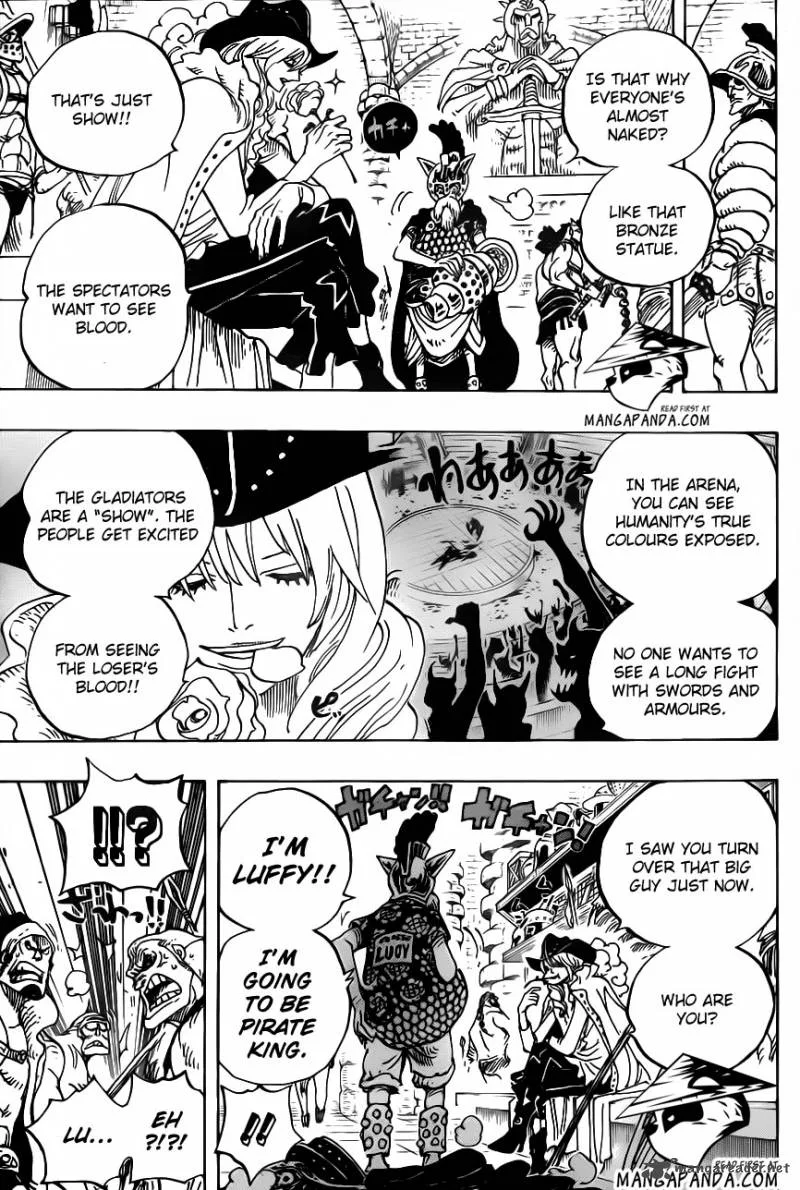 One Piece Chapter 704: The statue of Kyros and Lucy. – Page 13