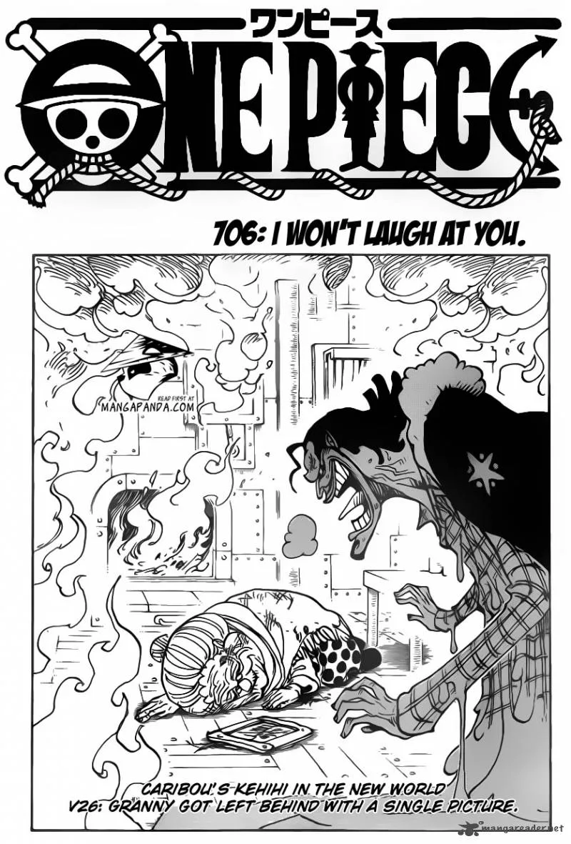One Piece Chapter 706: I won’t laugh at you. – Page 3