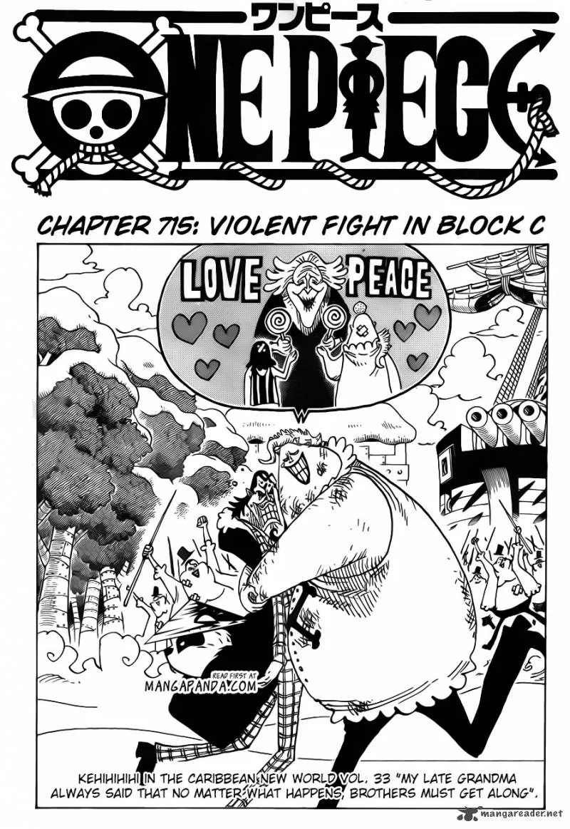 One Piece Chapter 715: Violent Fight In Block C – Page 3