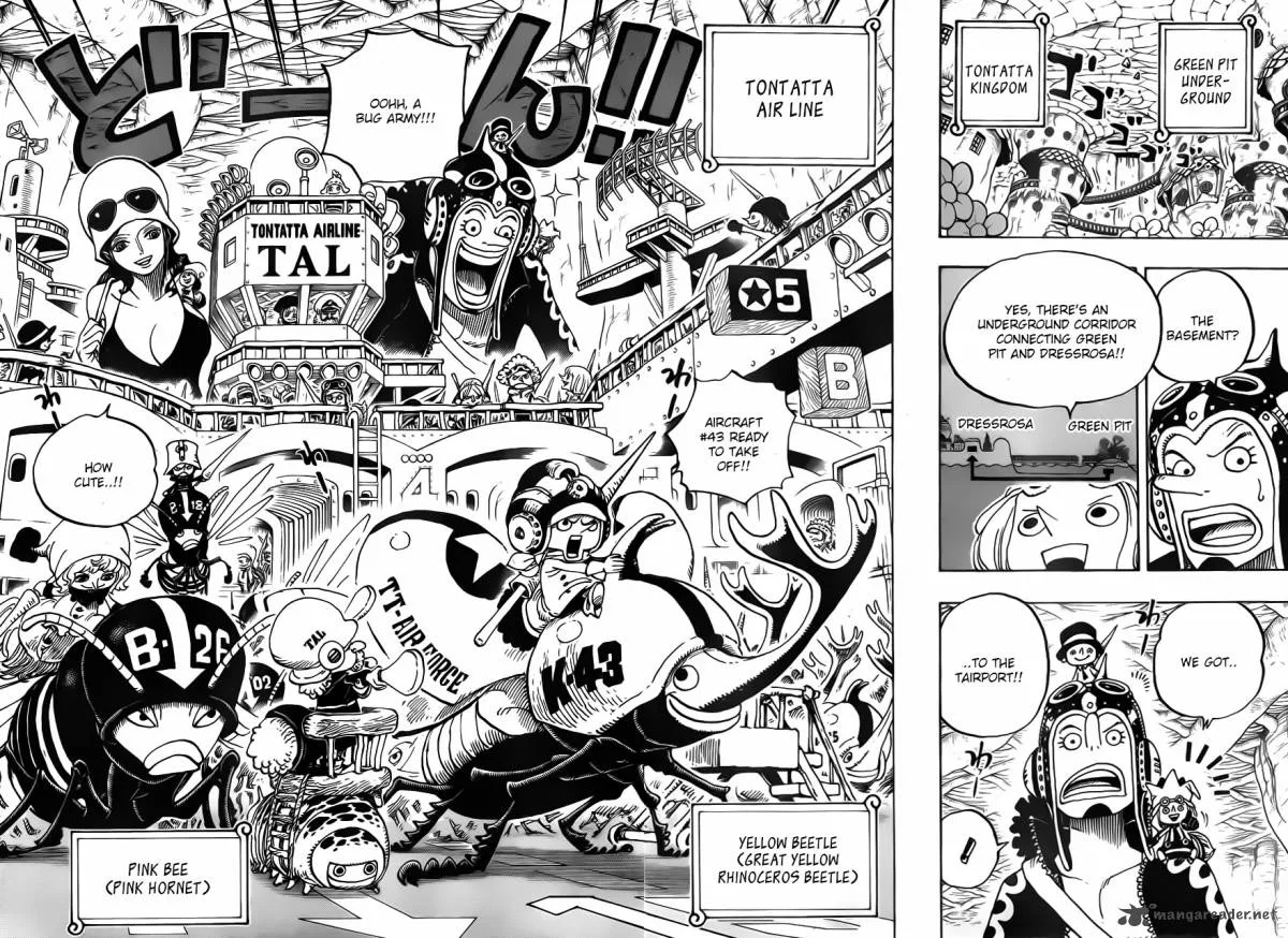 One Piece Chapter 718: The Riku kingdom army of the flower garden – Page 4