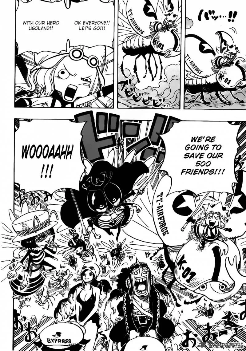 One Piece Chapter 718: The Riku kingdom army of the flower garden – Page 7