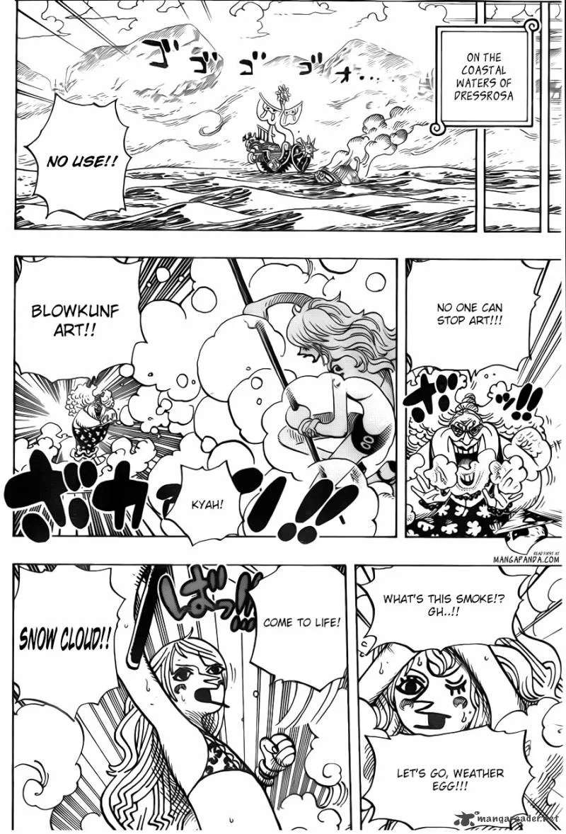 One Piece Chapter 718: The Riku kingdom army of the flower garden – Page 12