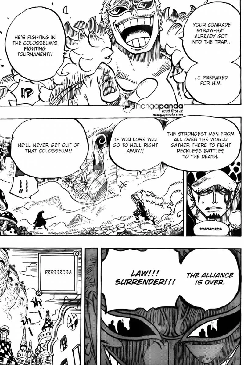 One Piece Chapter 718: The Riku kingdom army of the flower garden – Page 17