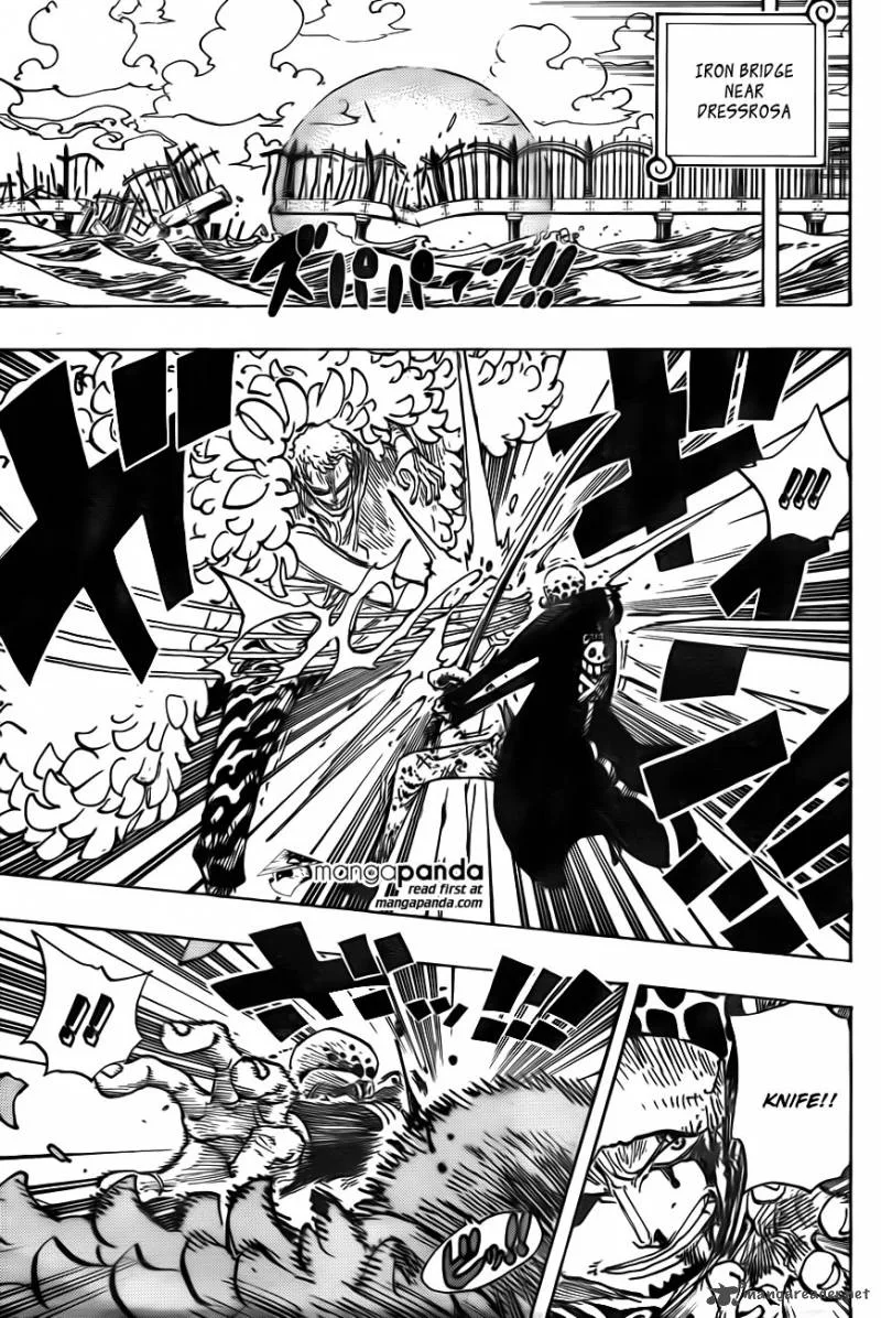 One Piece Chapter 729: Shichibukai Doflamingo VS Shichibukai Law – Page 5