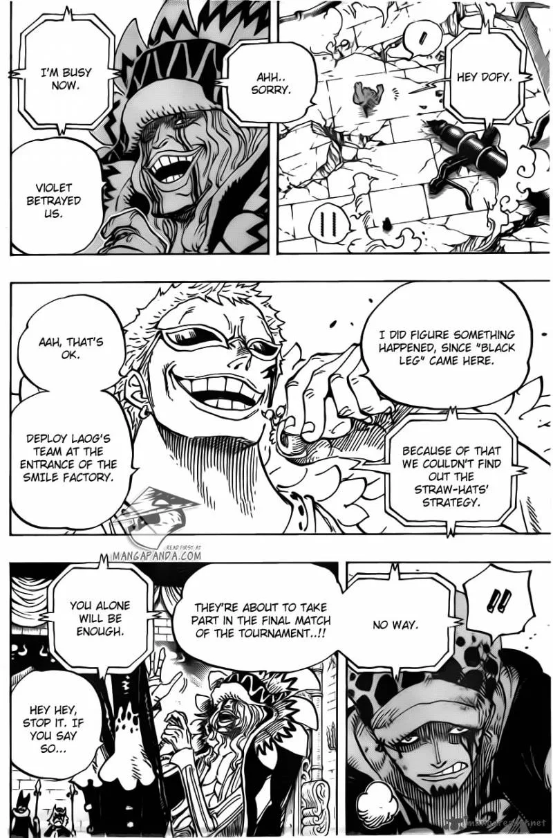 One Piece Chapter 729: Shichibukai Doflamingo VS Shichibukai Law – Page 8