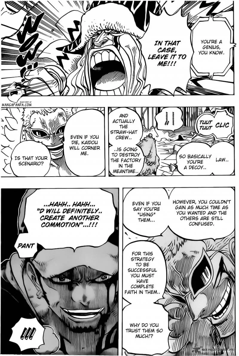 One Piece Chapter 729: Shichibukai Doflamingo VS Shichibukai Law – Page 9