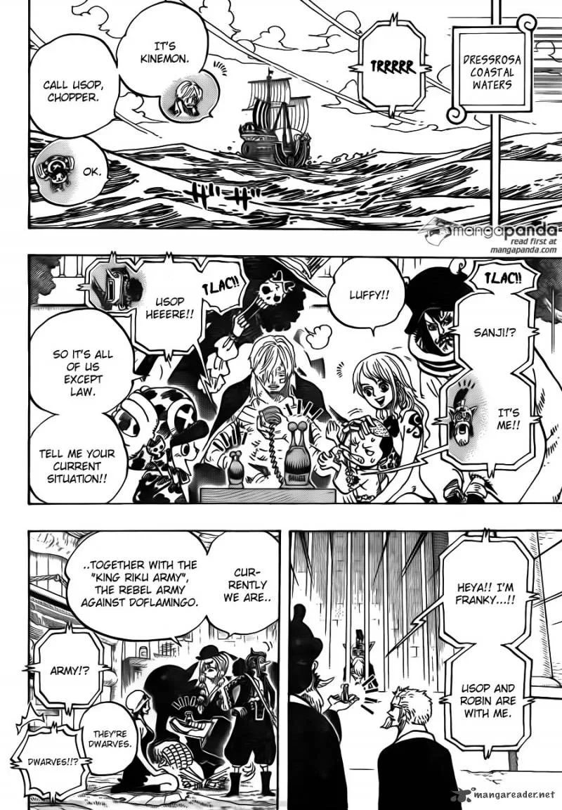 One Piece Chapter 729: Shichibukai Doflamingo VS Shichibukai Law – Page 12
