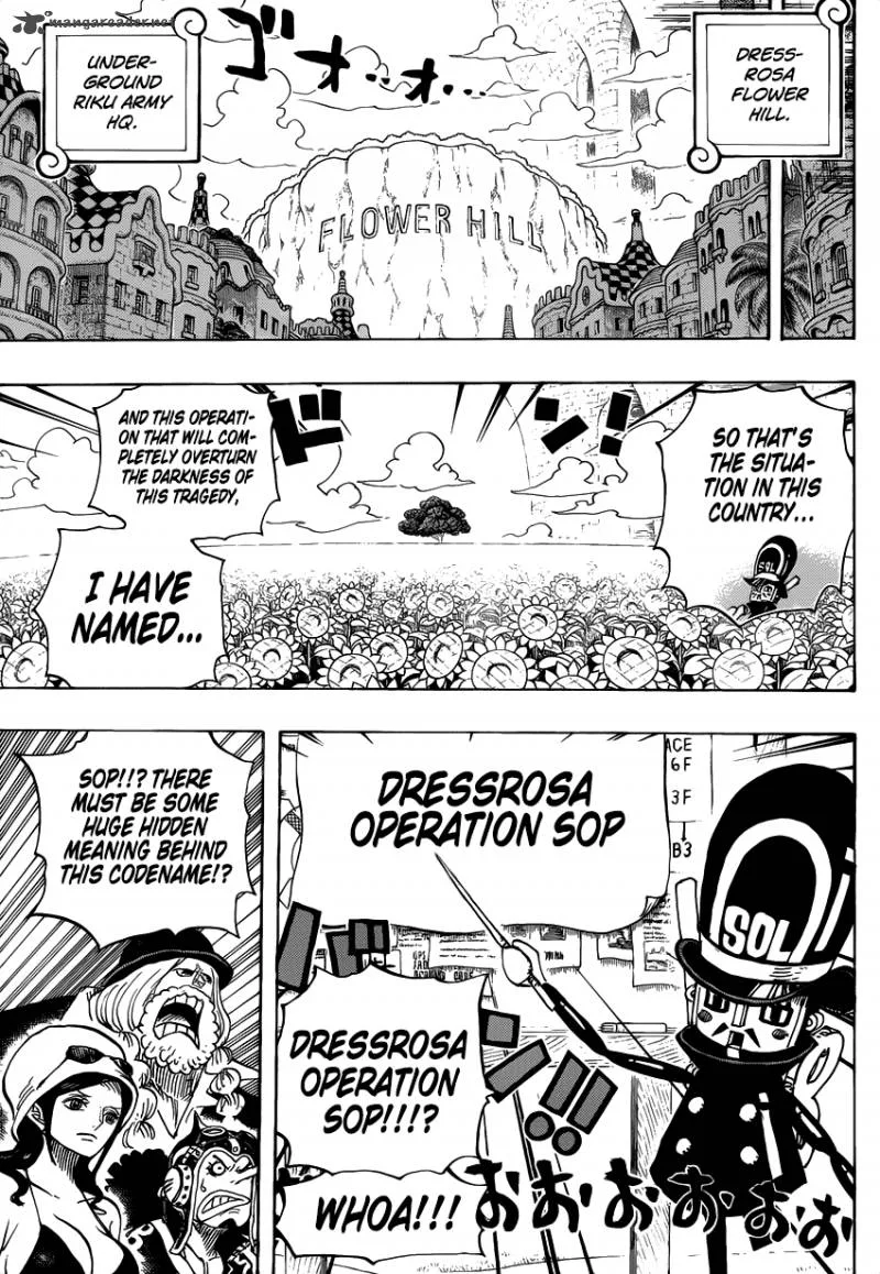 One Piece Chapter 731: Dressrosa Operation SOP – Page 5