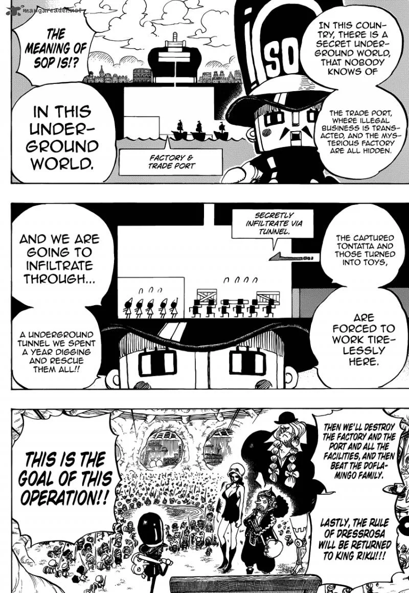 One Piece Chapter 731: Dressrosa Operation SOP – Page 6
