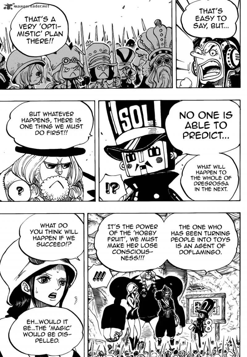 One Piece Chapter 731: Dressrosa Operation SOP – Page 7