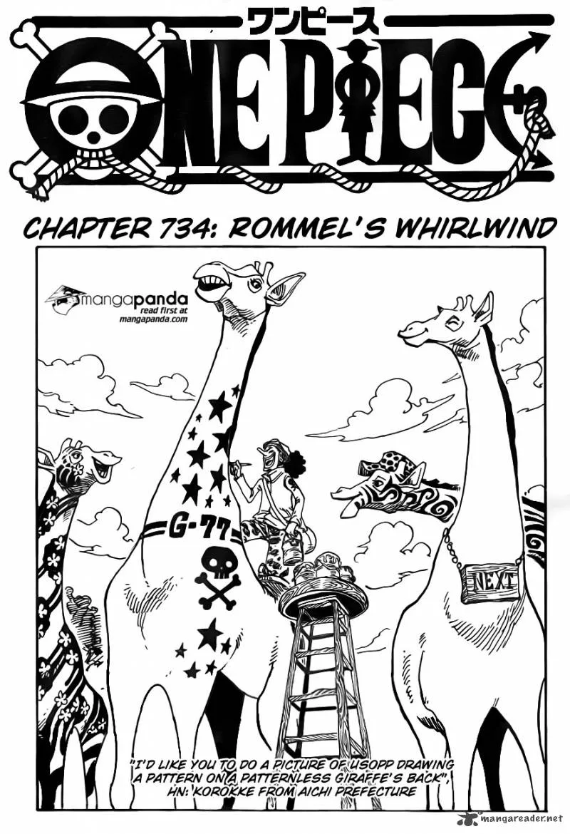 One Piece Chapter 734: Rommel's whirlwind – Page 3